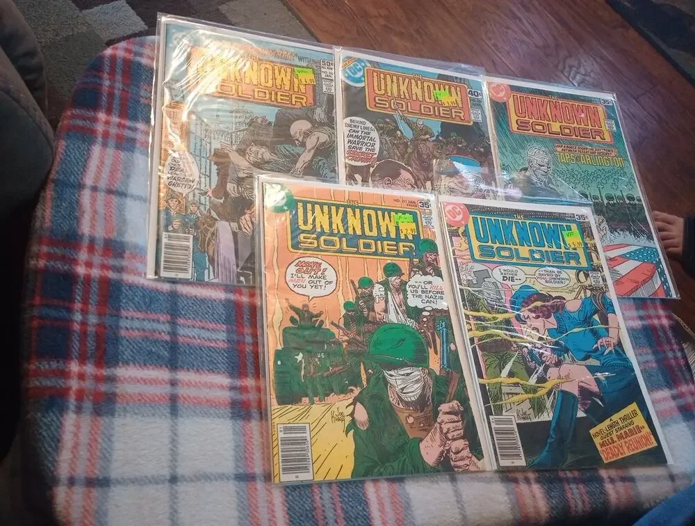 Unknown Soldier Comic Lot #s 211,214,216,228,247 Lot Of 5 DC War Comics FN 1970s